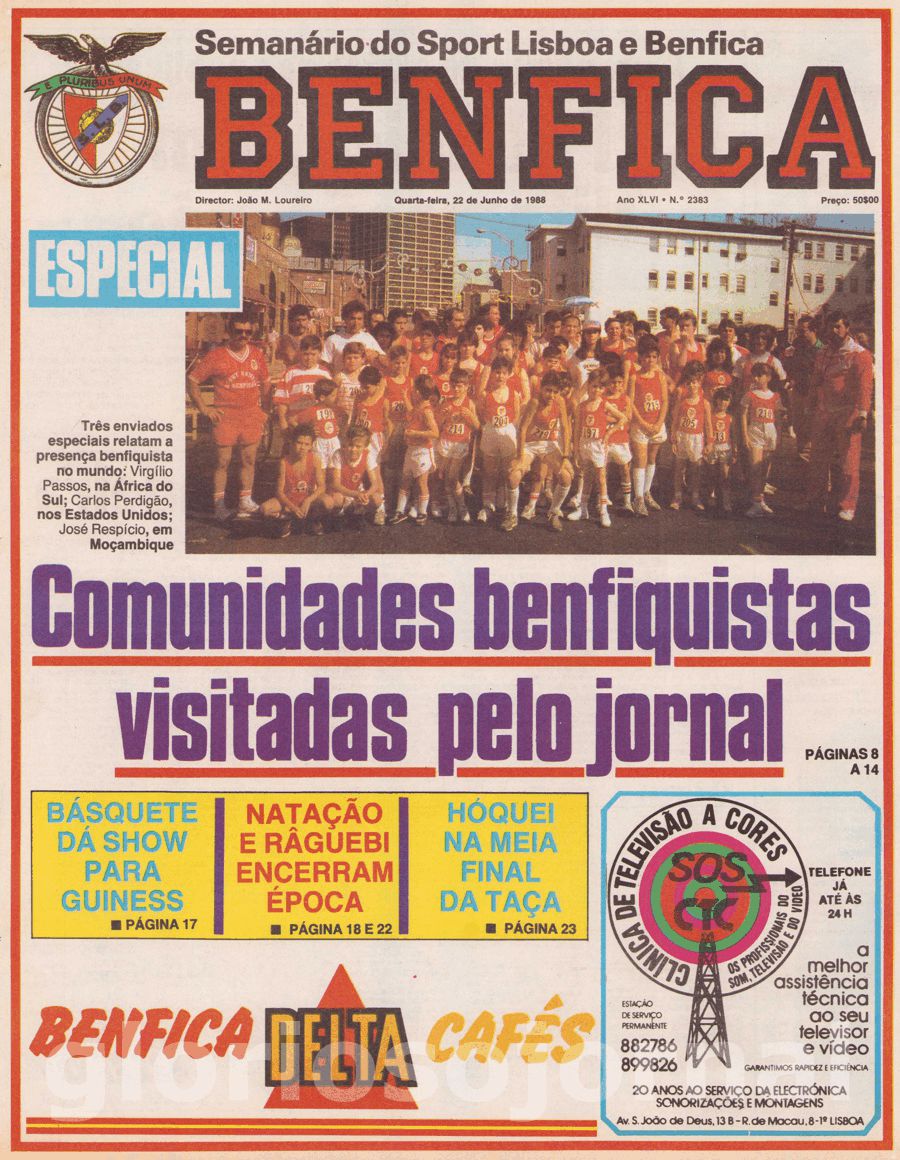 jornal o benfica 2383 1988-06-22